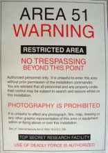 AREA 51 WARNING