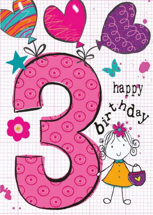 HAPPY BIRTHDAY 3 girl